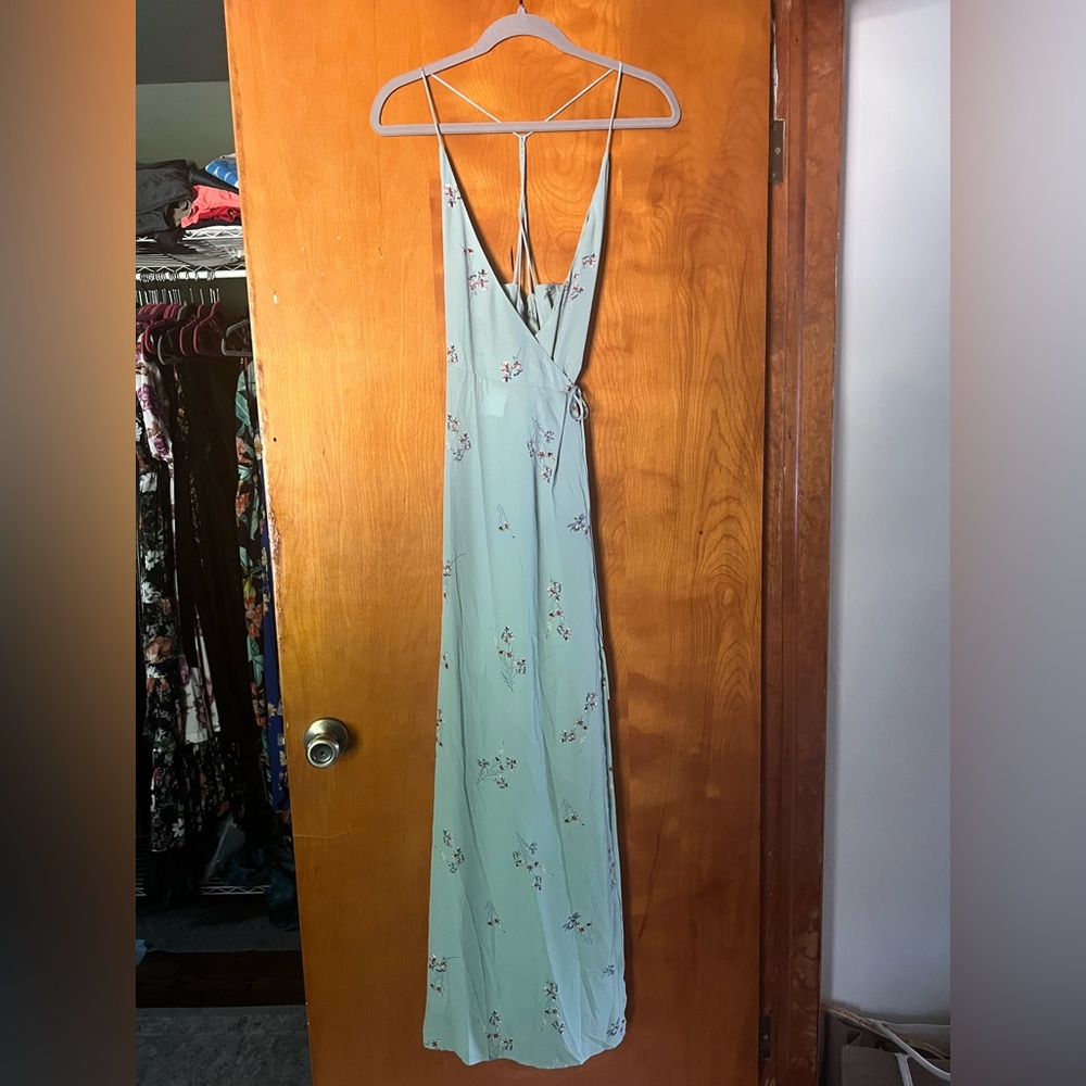 H&M Green Spaghetti Strap Sundress for Weddings